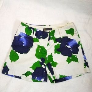 Outback Red Cotton Chino Floral Blue Green Shorts Size 0 Womens